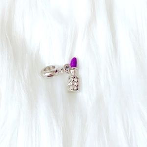 💎💎Purple Lipstick Silver Spacer Bead